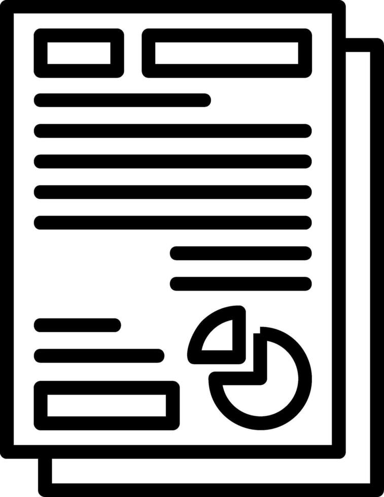 Business Report Line Icon vector