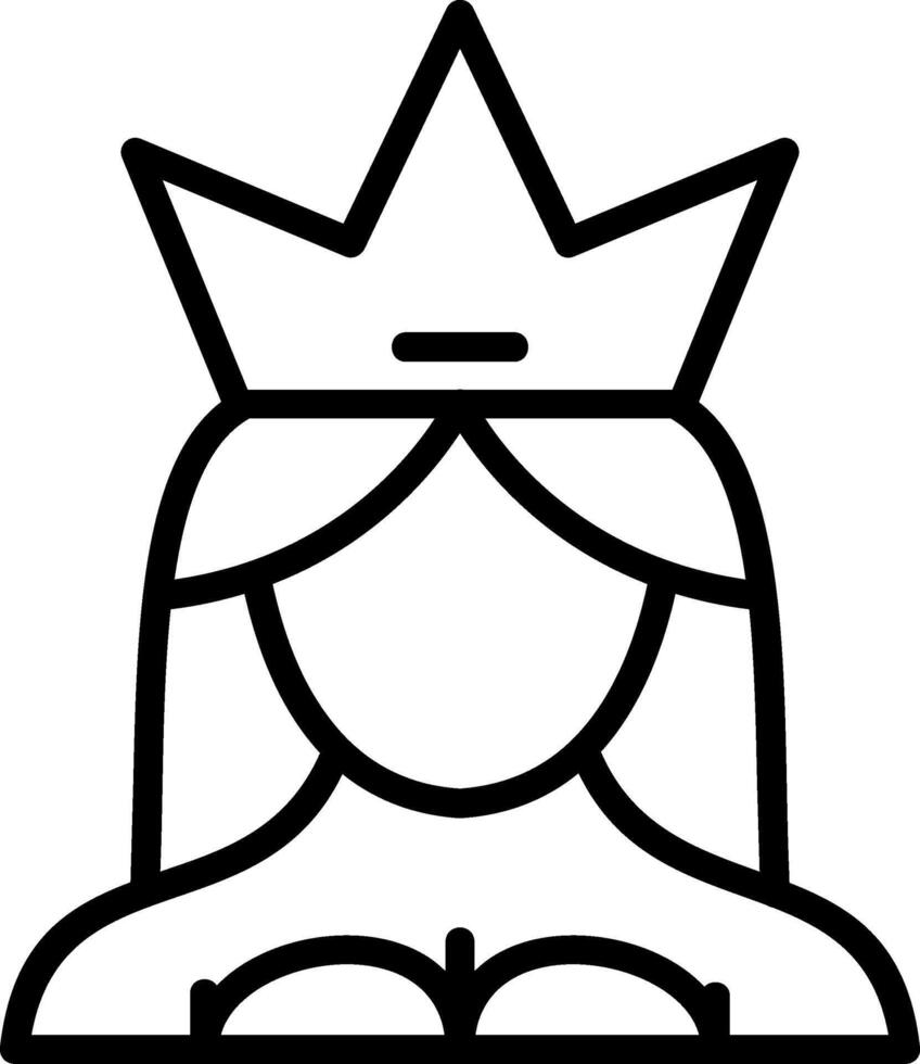 Princess Line Icon vector