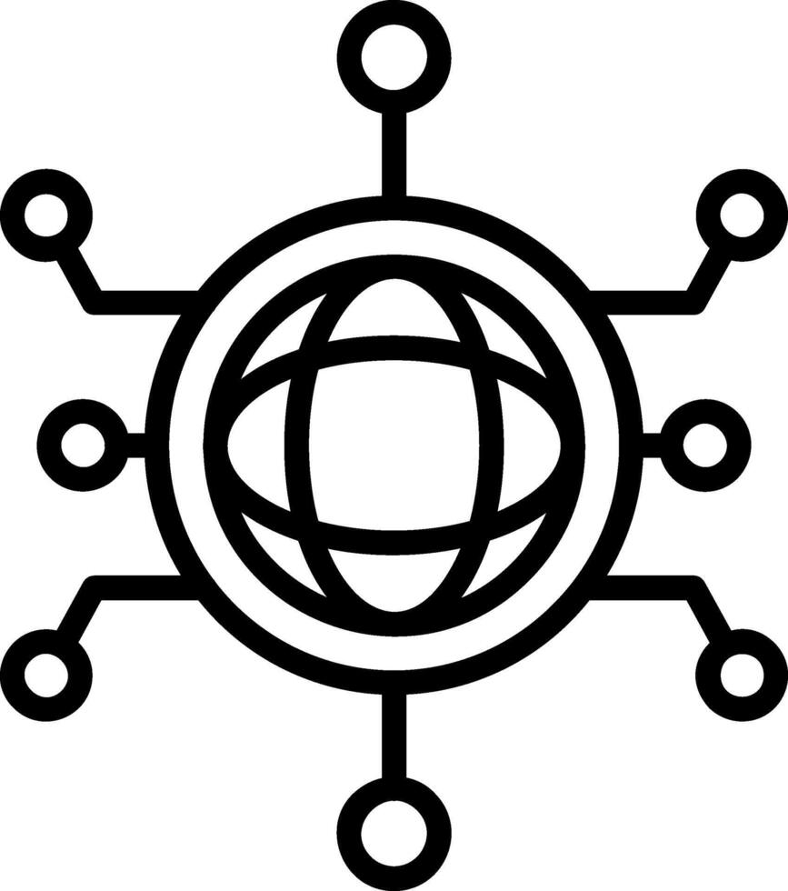 Digitalisation Line Icon vector