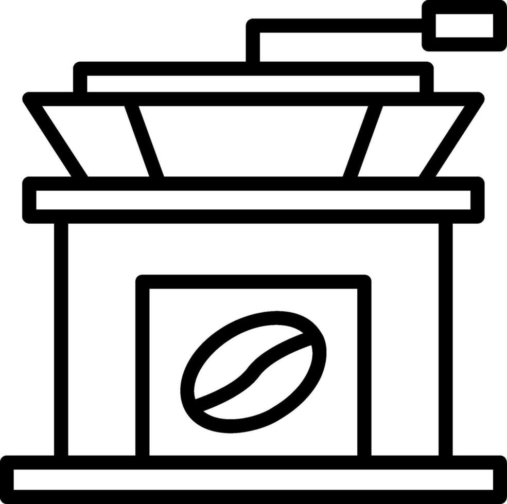 Coffee Mill Line Icon vector