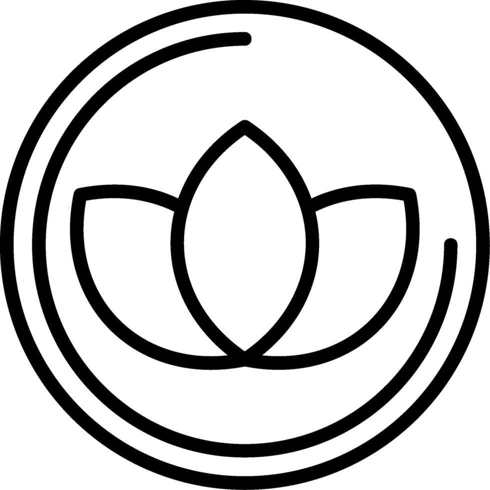 Lotus Line Icon vector