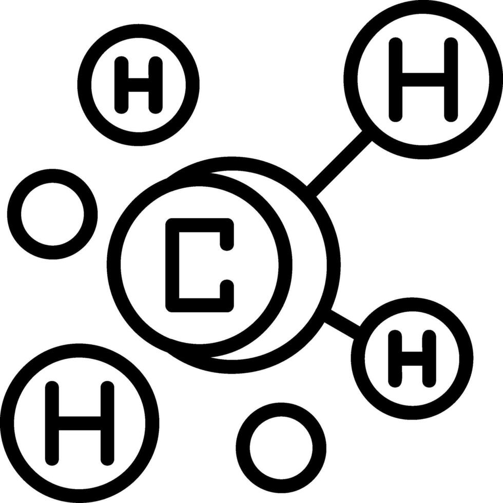 Methane Line Icon vector