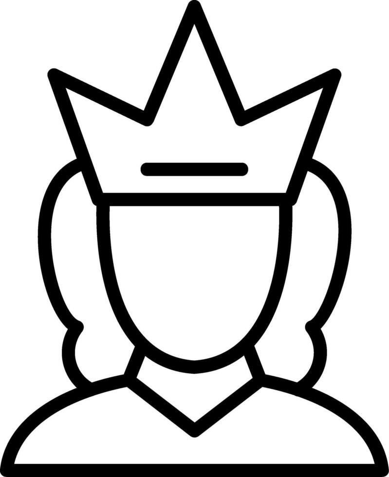 Queen Line Icon vector