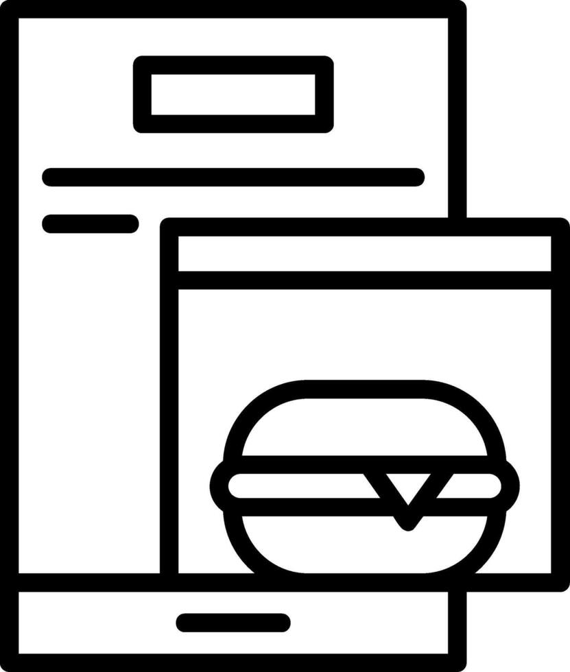 Food Application Line Icon vector