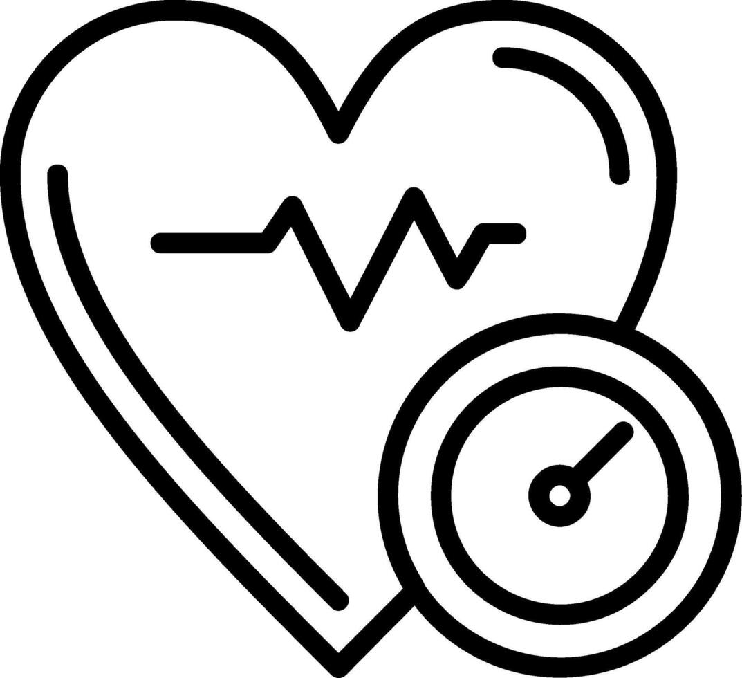 Blood Pressure Line Icon vector