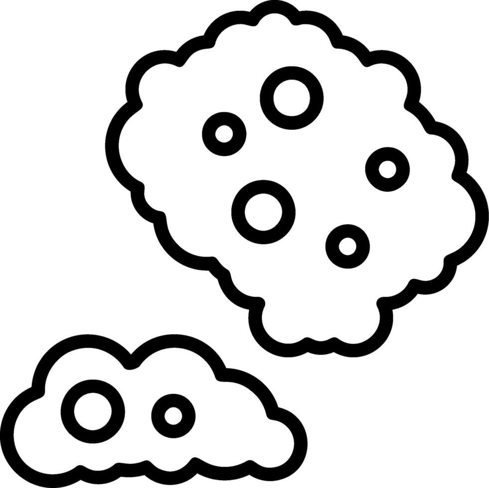Smoke Line Icon vector