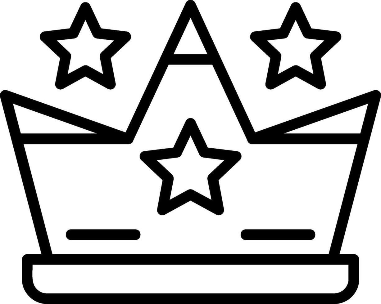 Queen Crown Line Icon vector