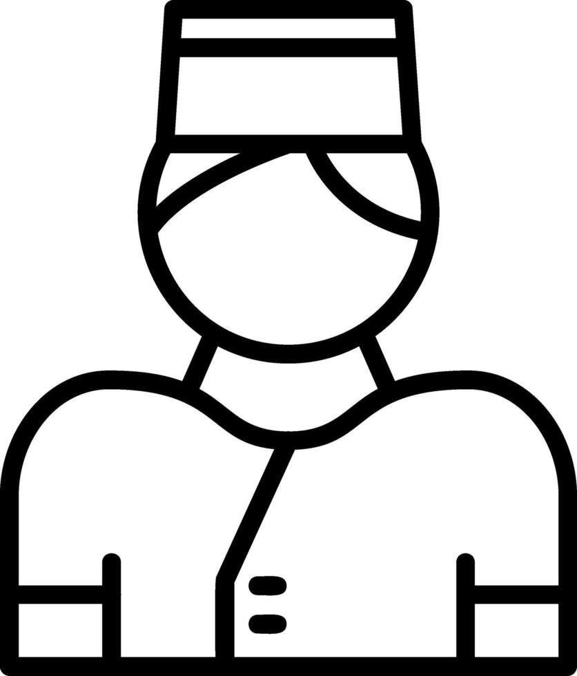 Bell Boy Line Icon vector