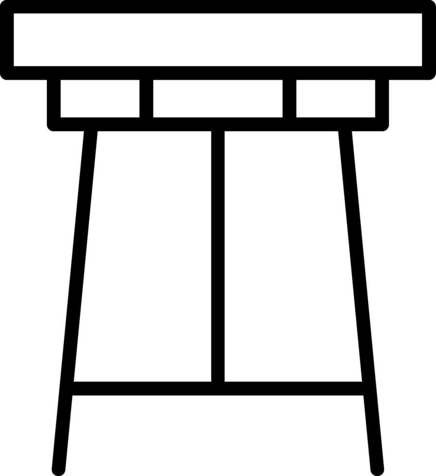 Bar Stool Line Icon vector
