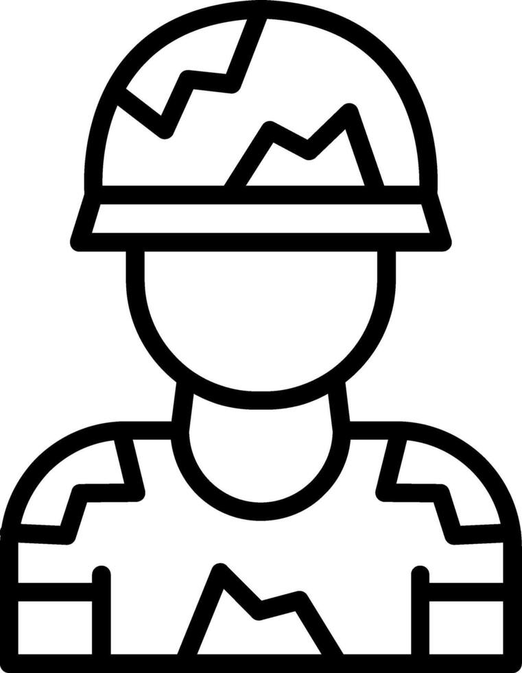 Soldier Line Icon vector
