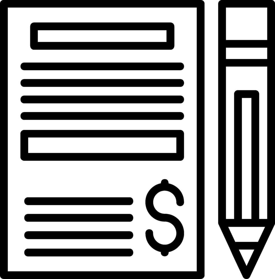 Project Budget Line Icon vector