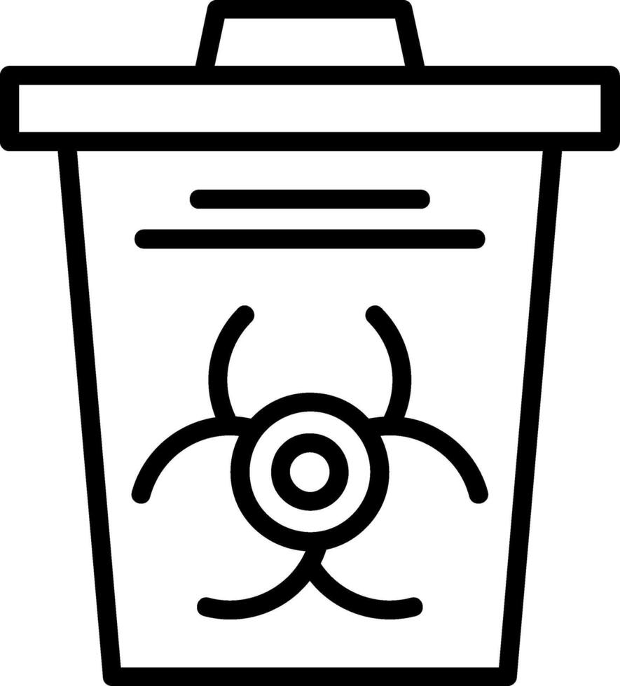 Toxic Waste Line Icon vector