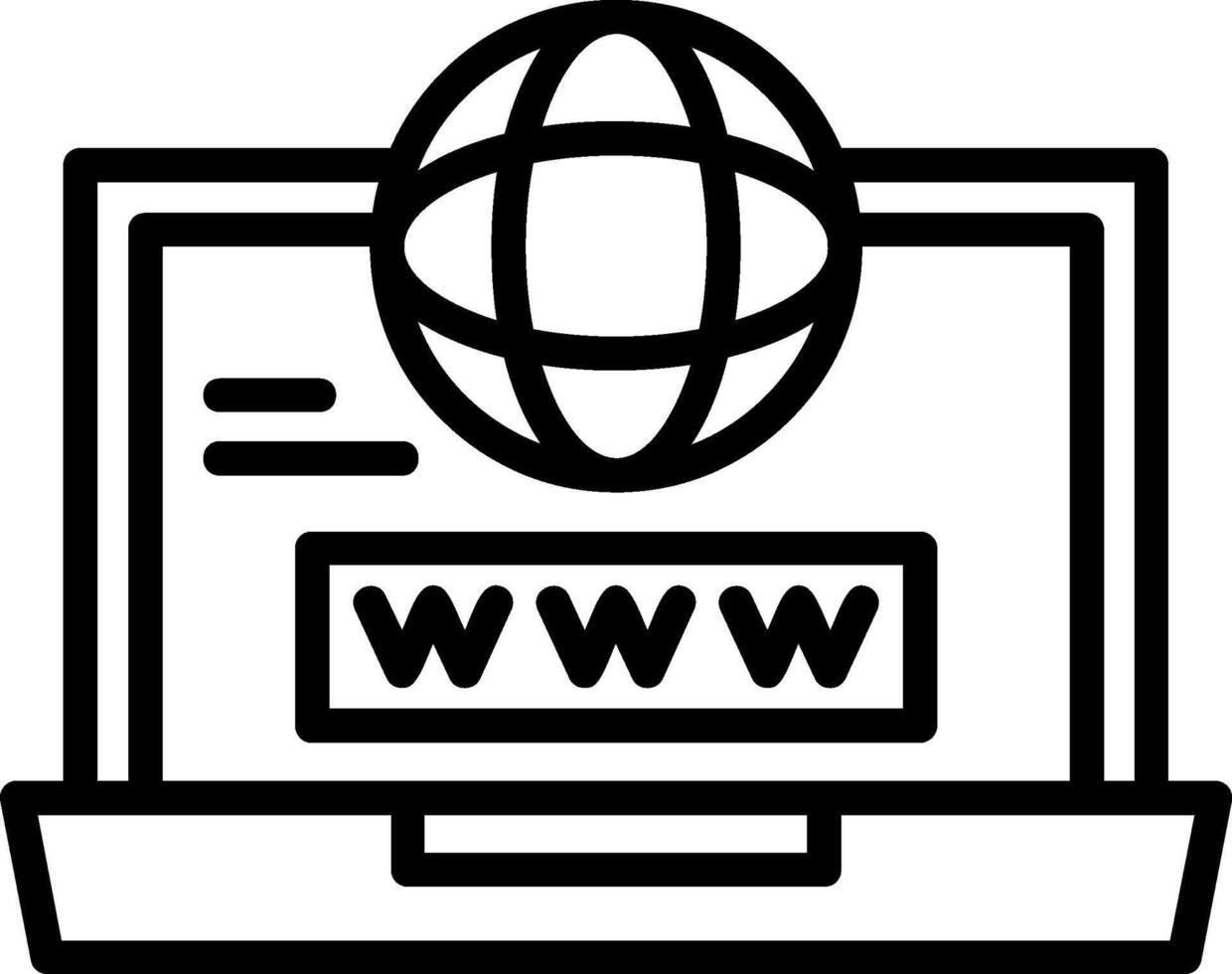 Online Presence Line Icon vector