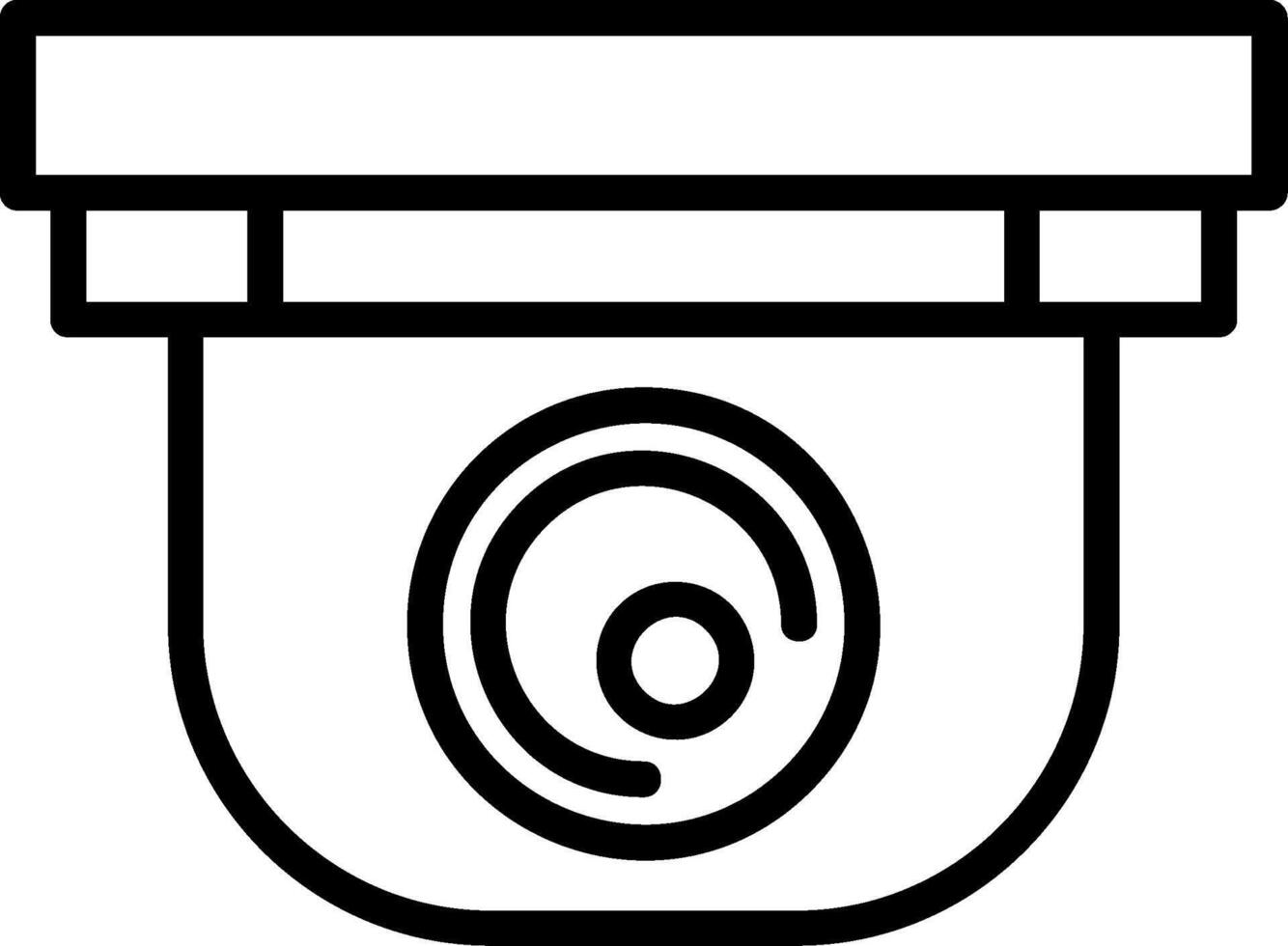 Cctv Camera Line Icon vector