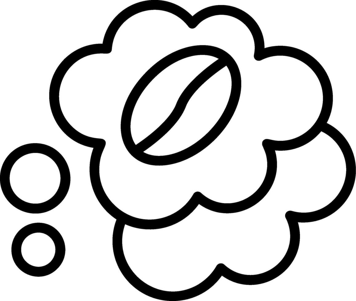 Coffee Thinking Line Icon vector