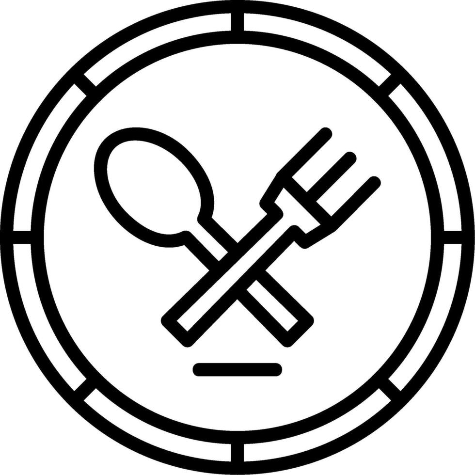 Cutlery Line Icon vector