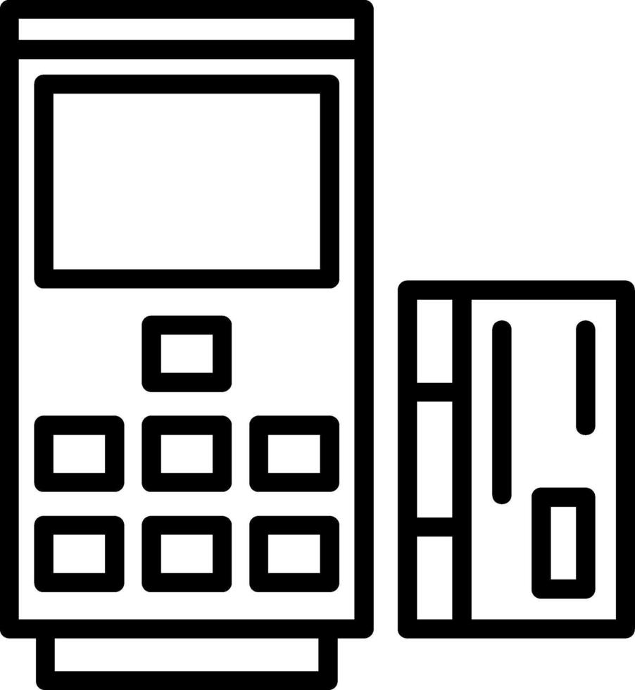 Card Machine Line Icon vector