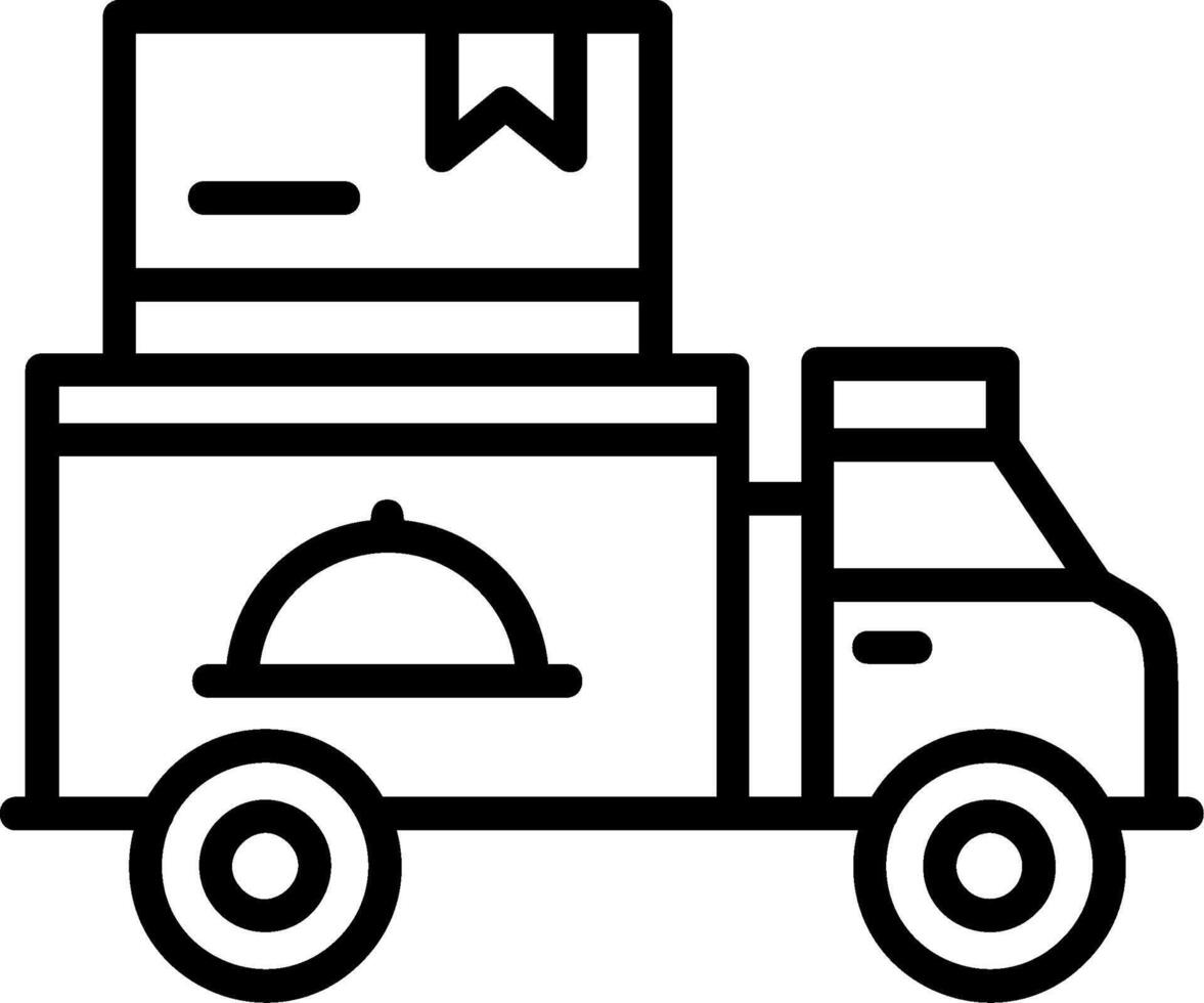 Delivery Truck Line Icon vector