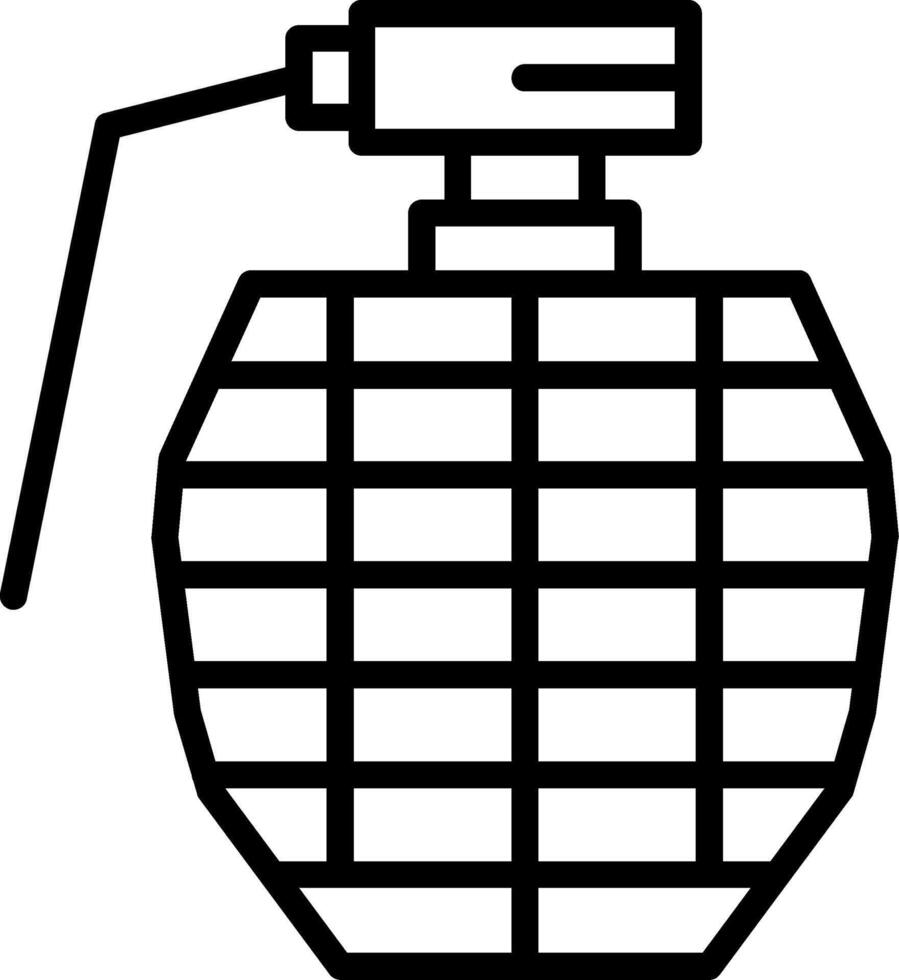 Grenade Line Icon vector