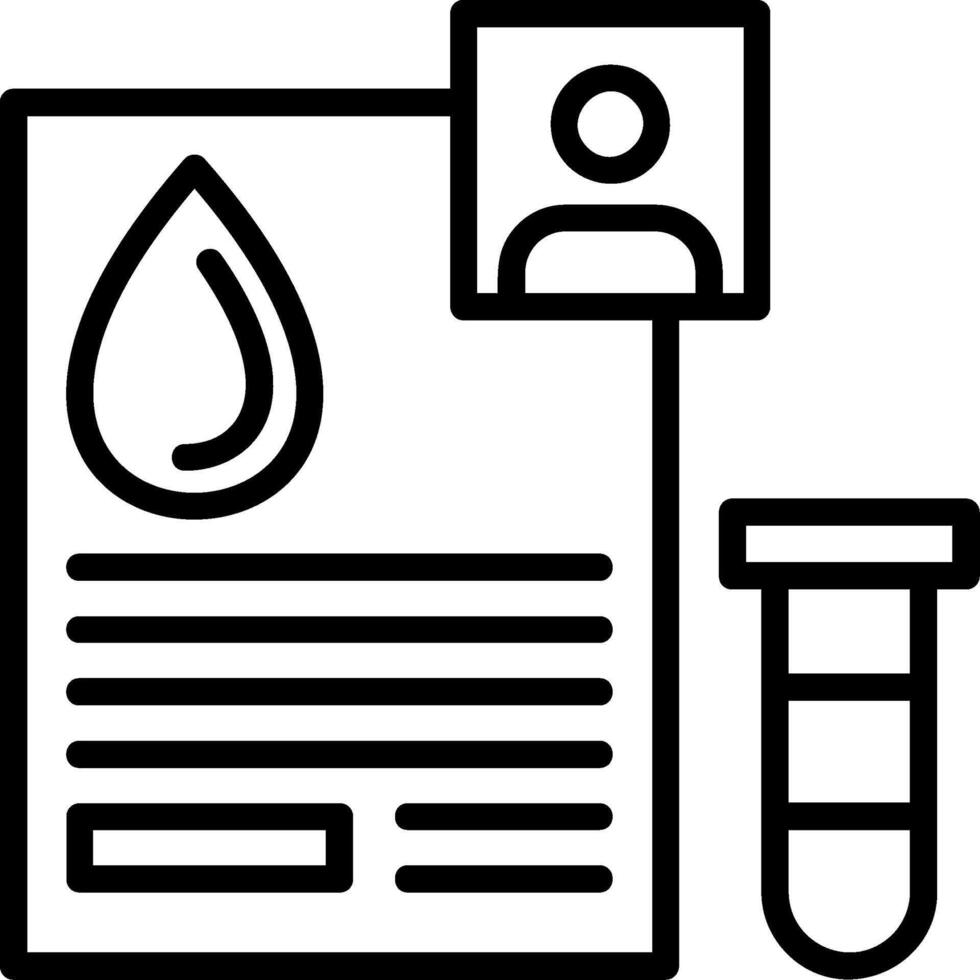 Blood Test Line Icon vector