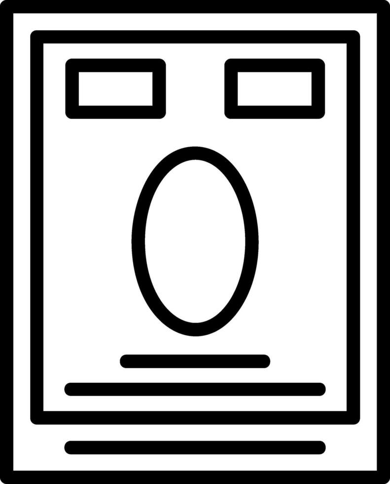 Passport Line Icon vector