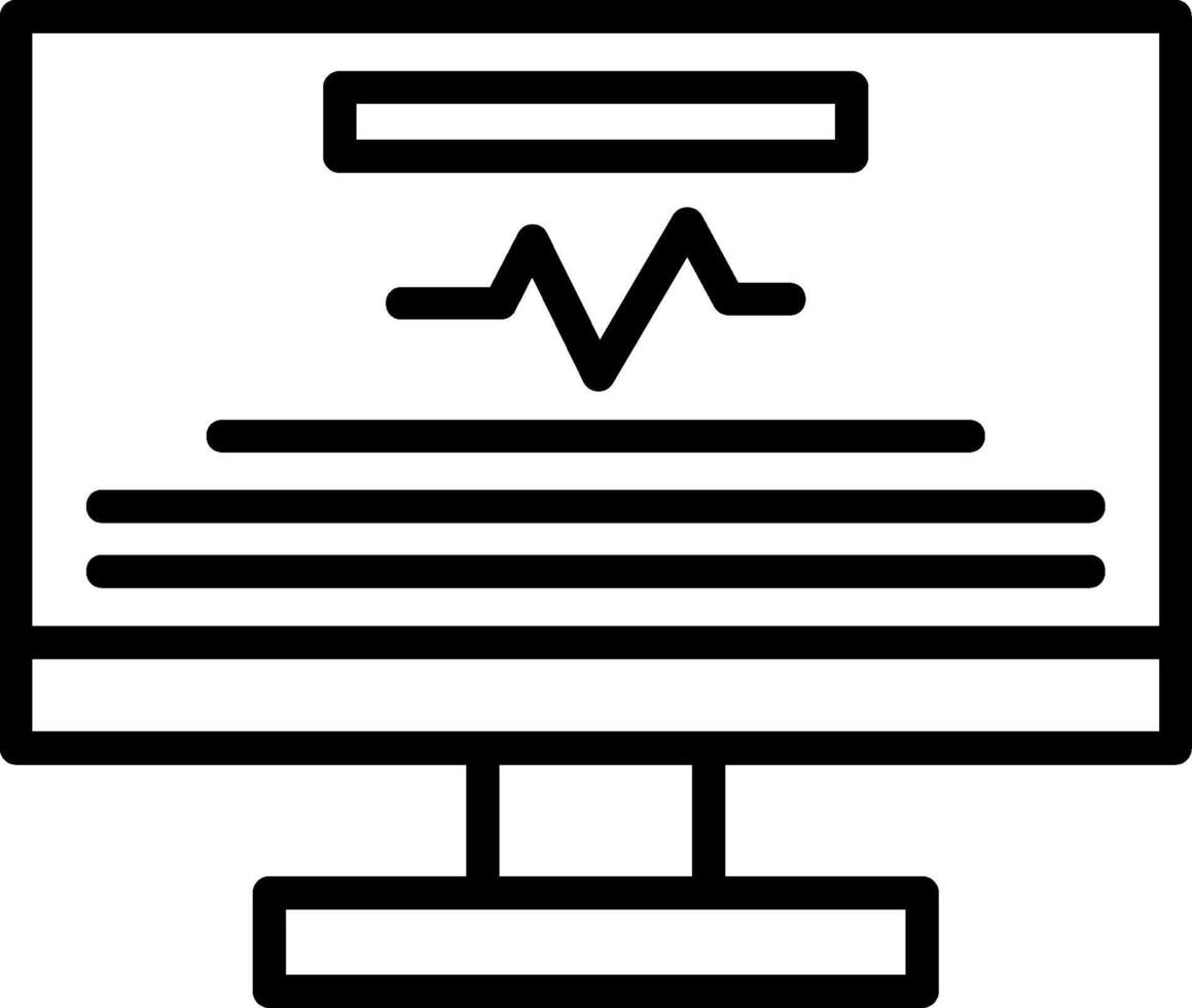 Monitor Line Icon vector