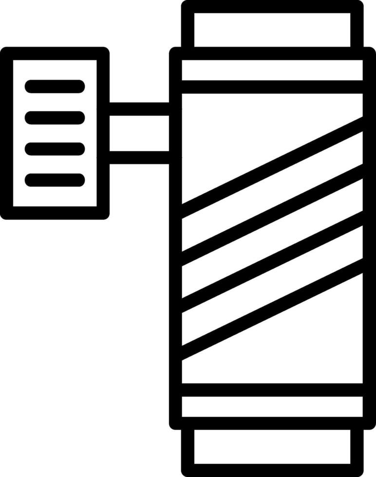 Barbershop Pole Line Icon vector