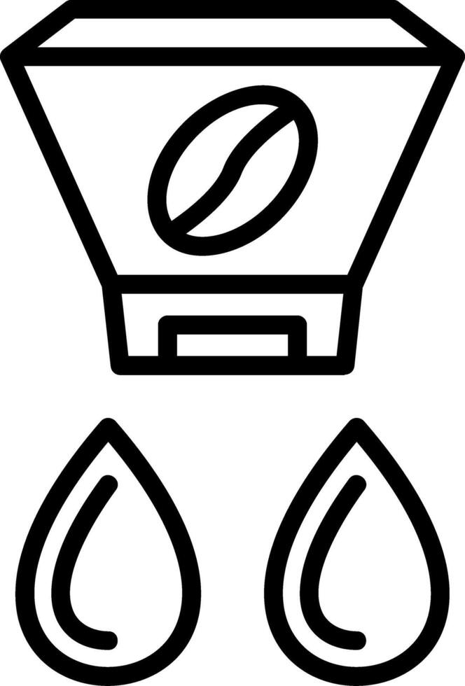 Coffee Dripper Line Icon vector