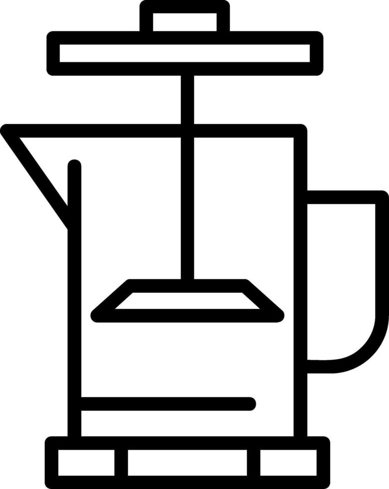 Coffee Press Line Icon vector