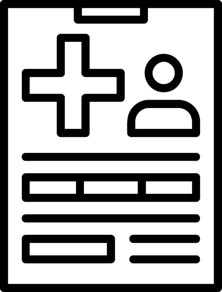 Medical Report Line Icon vector