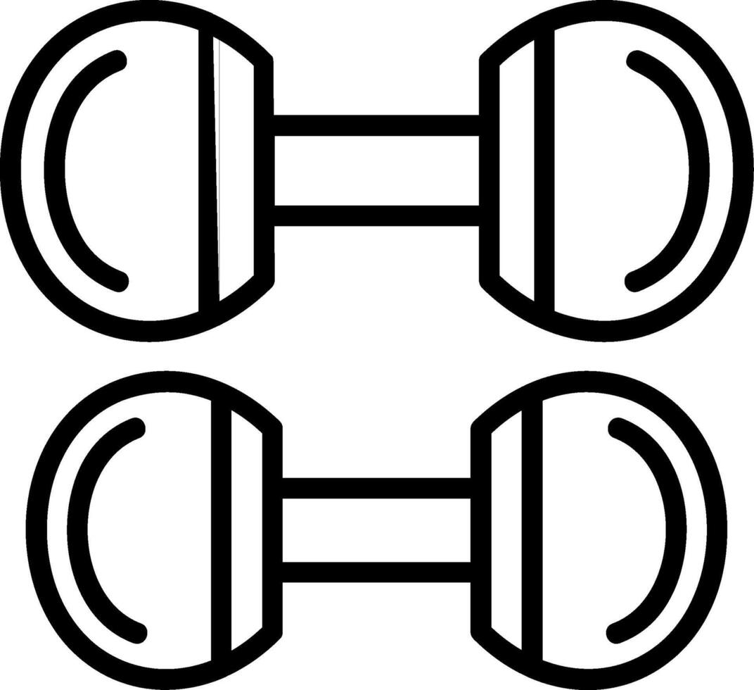 Dumbbell Line Icon vector