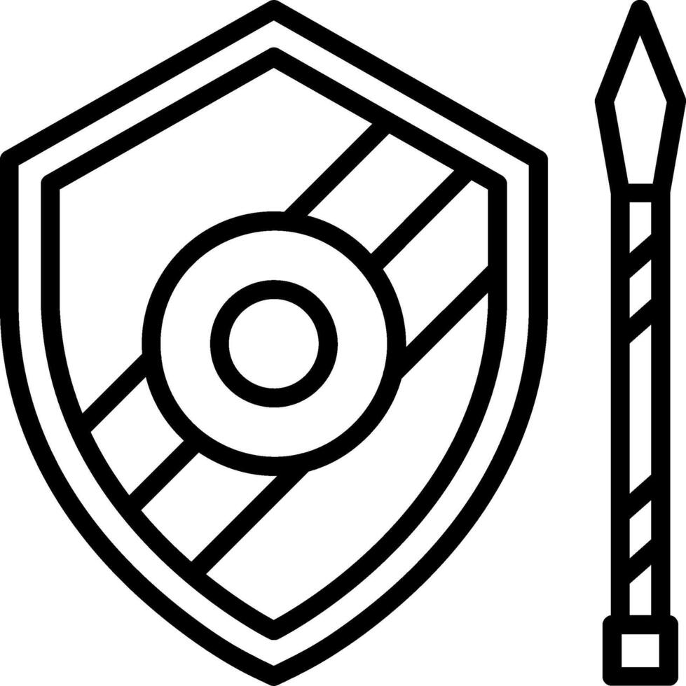 Spear Line Icon vector
