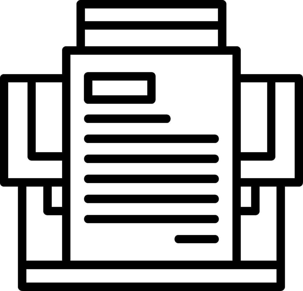 Business Portfolio Line Icon vector