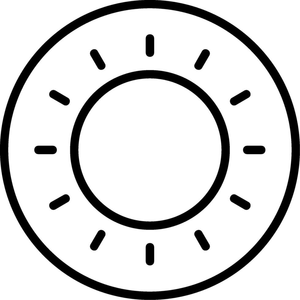 Sun Line Icon vector