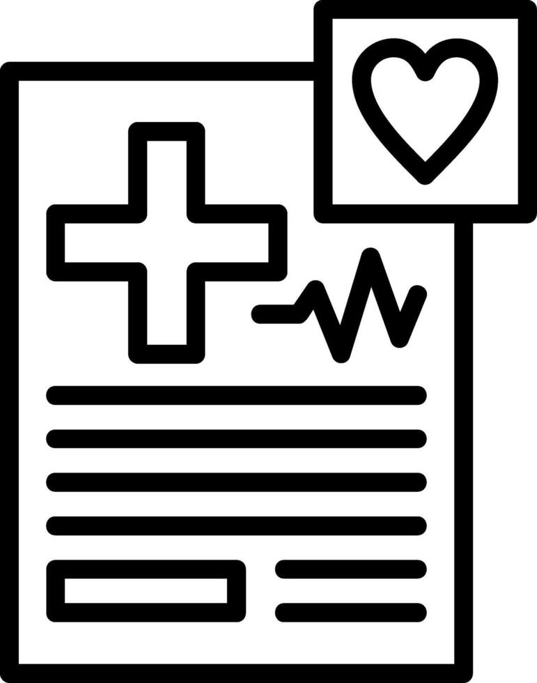 Health Check Line Icon vector