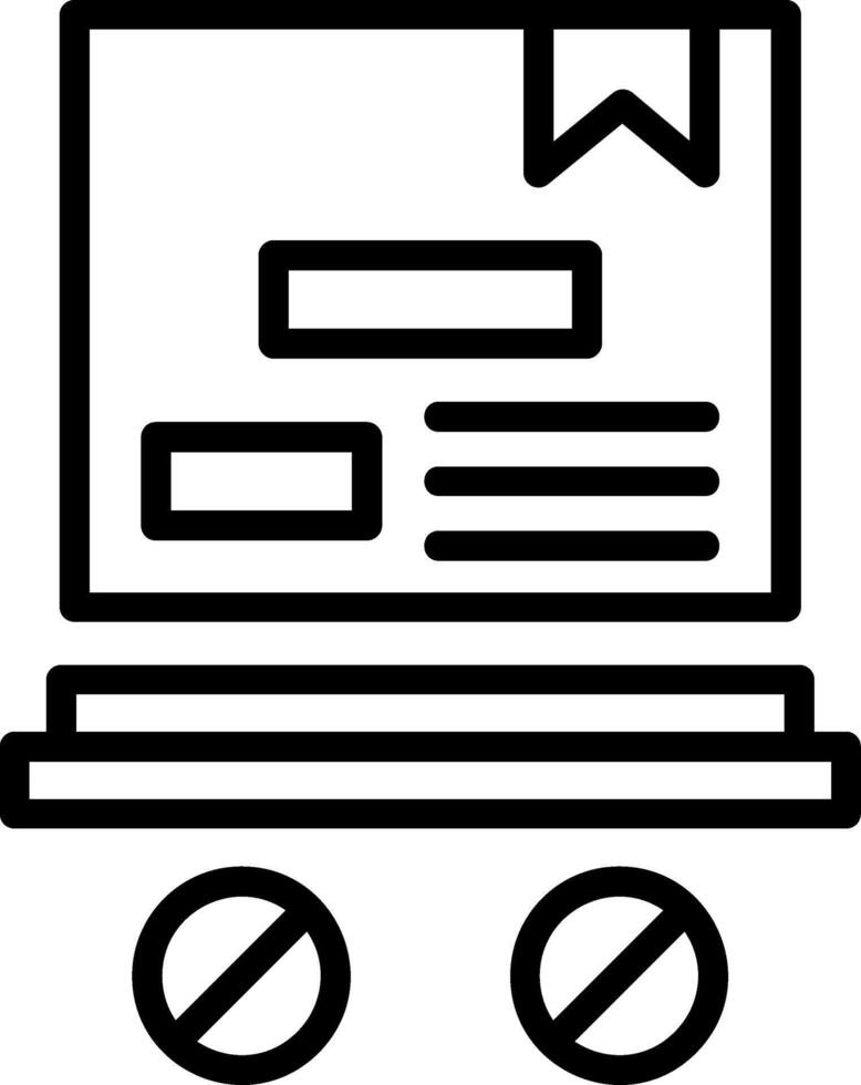 Courier Line Icon vector