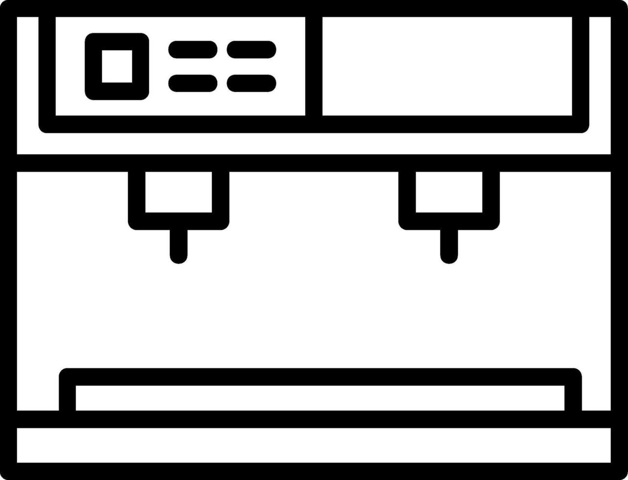 Coffee Machine Line Icon vector