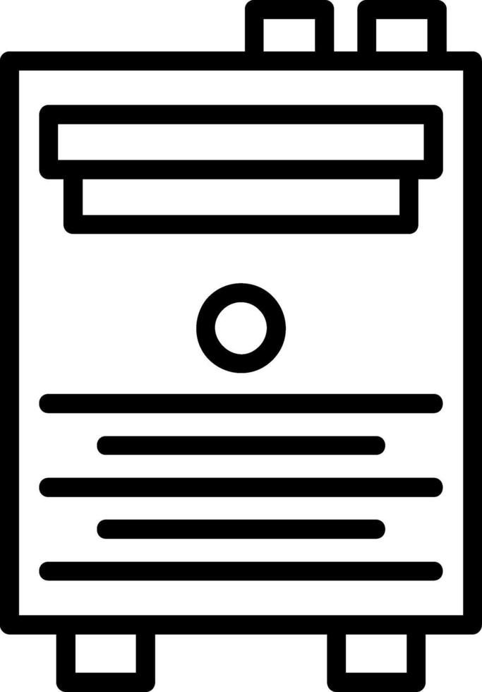 Computer Tower Line Icon vector