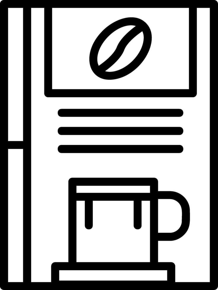 Coffee Card Line Icon vector