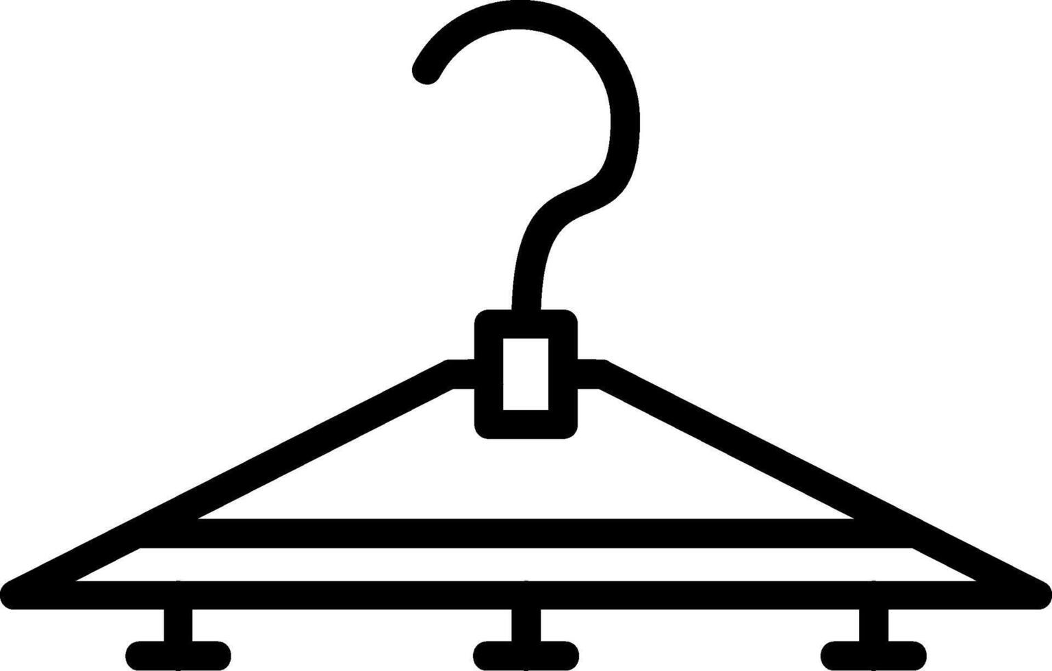 Clothes Hanger Line Icon vector