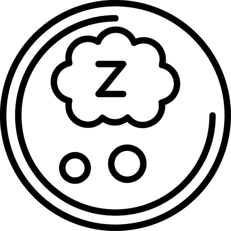 Sleep Line Icon vector