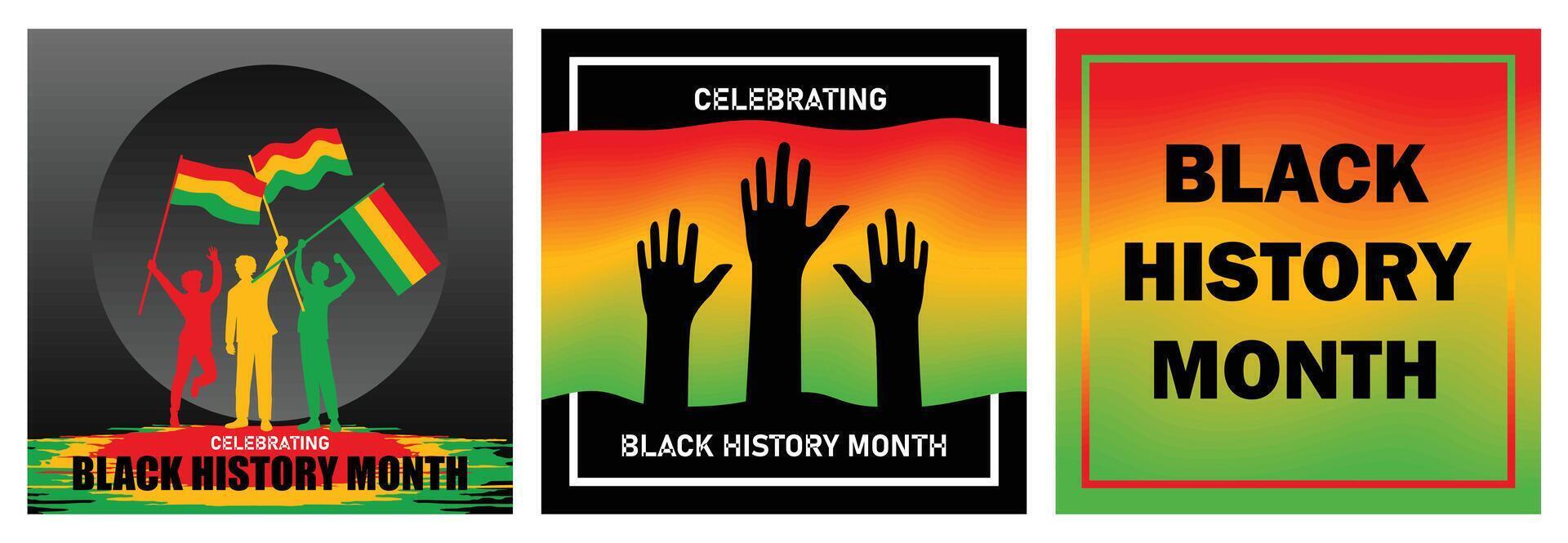 Celebrating Black History Month with vibrant colors and symbolic elements. vector