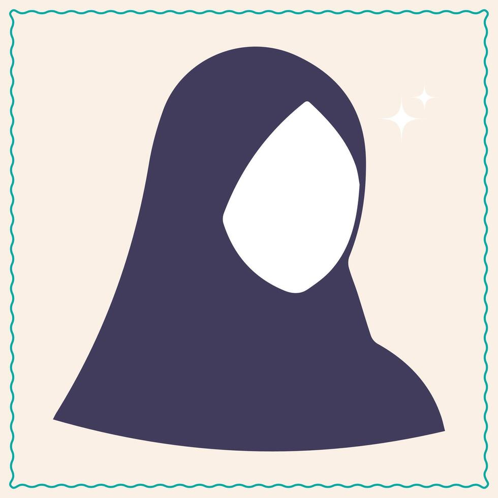 Hijab girl logo design for branding vector
