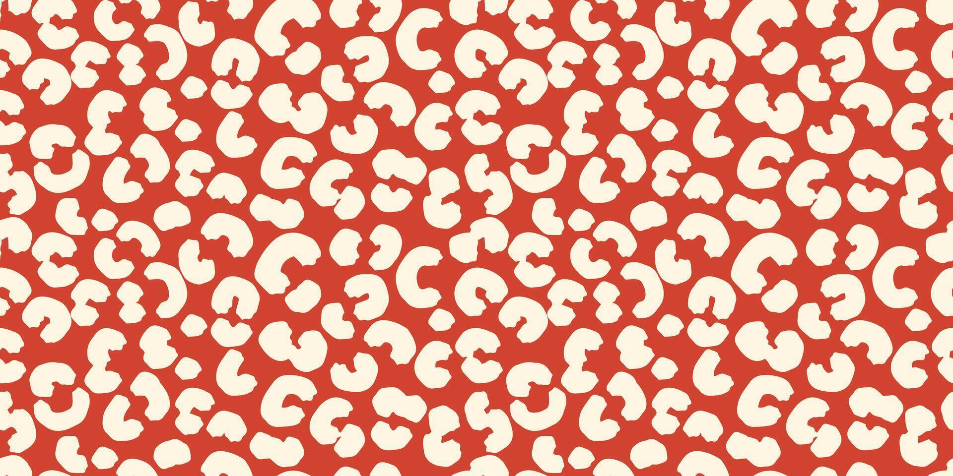 Plain seamless leopard print pattern with white spots, organic shapes on a brown background. Bold, modern, trendy design for textiles, fashion, digital wallpapers, creative branding projects. vector