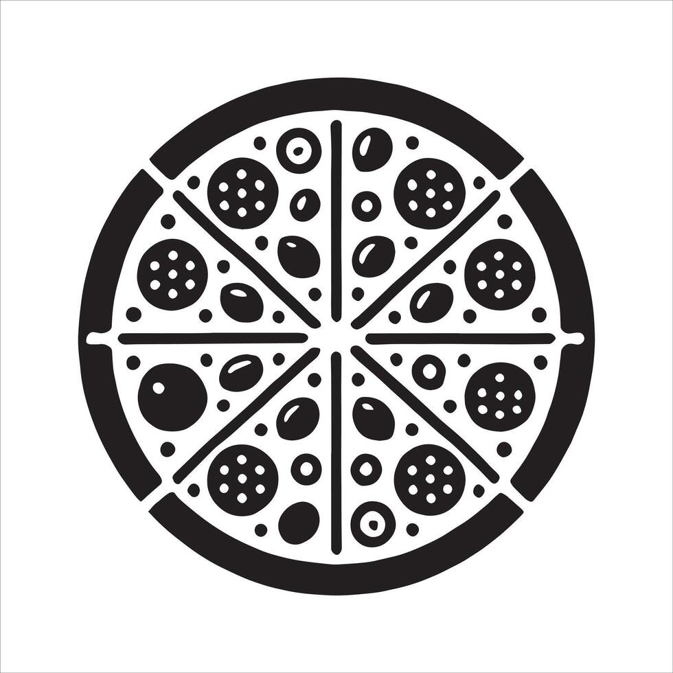Pizza icon illustration vector