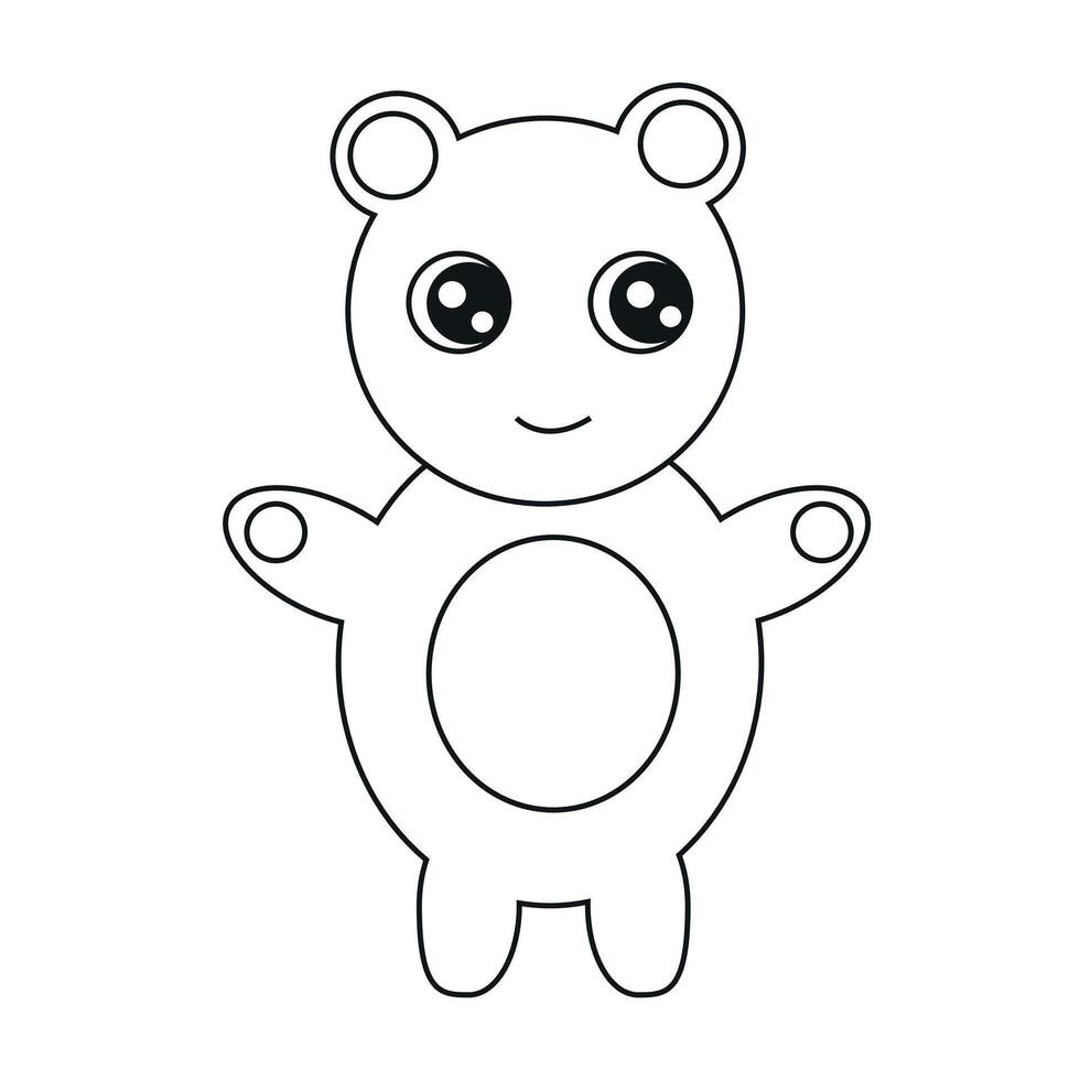 bear sketch drawing on a white background vector