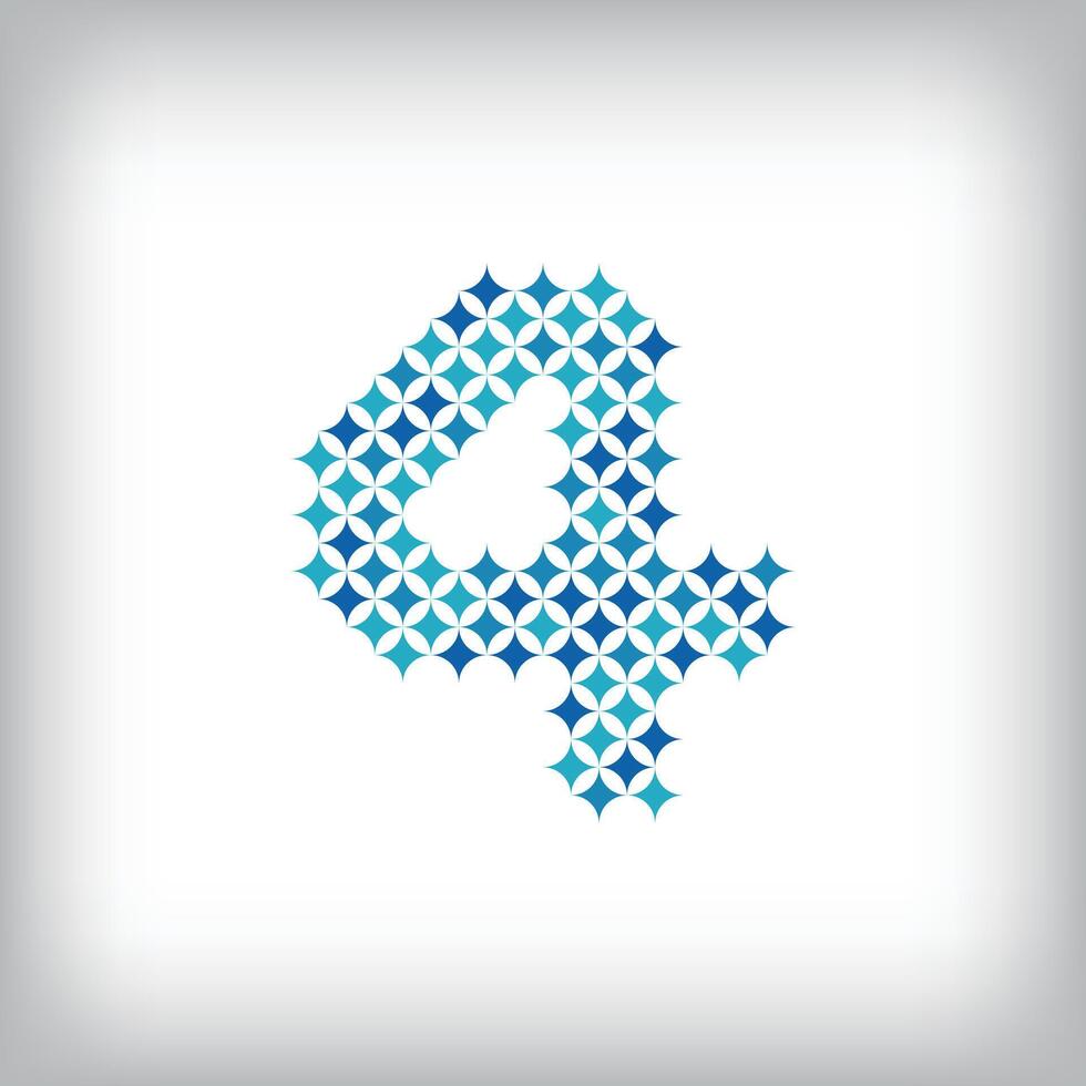 Modern star number 4 logo. All numbers are in line strip form. Alphabet number character and numbers linear abstract design. logo, corporate identity, application, creative poster and more. vector