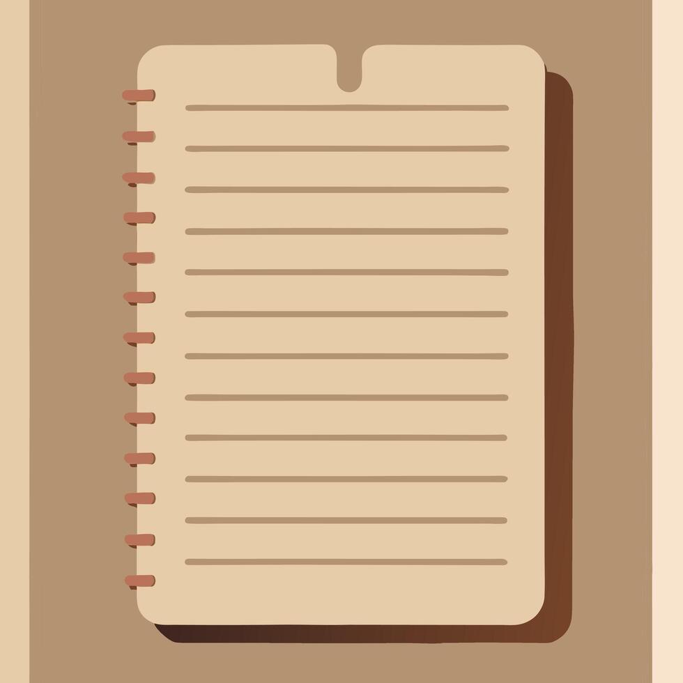 Old notebook sheet illustration vector