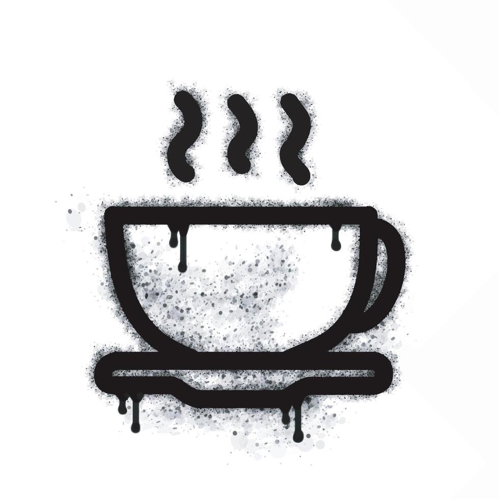 Coffee cup spray icon isolated on white background. vector