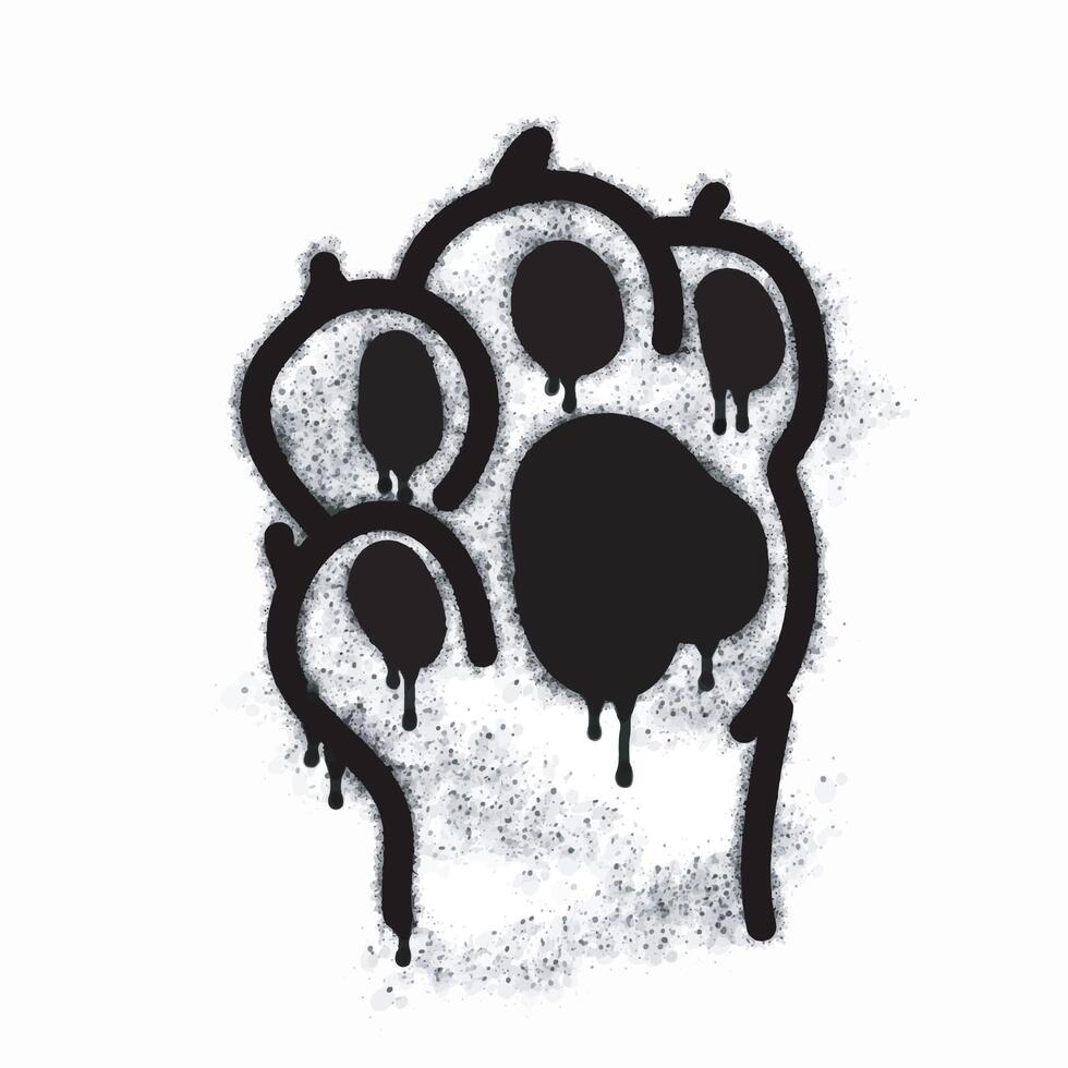 Cat paw spray icon isolated on white background. vector